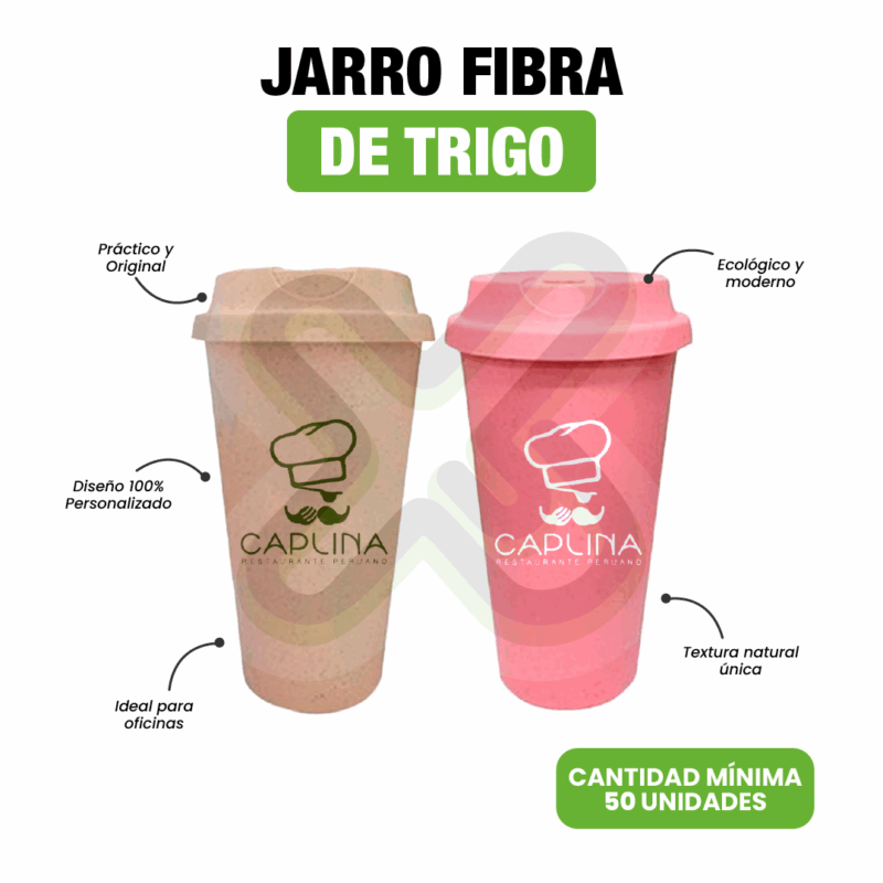 JARRO FIBRA DE TRIGO 450ml
