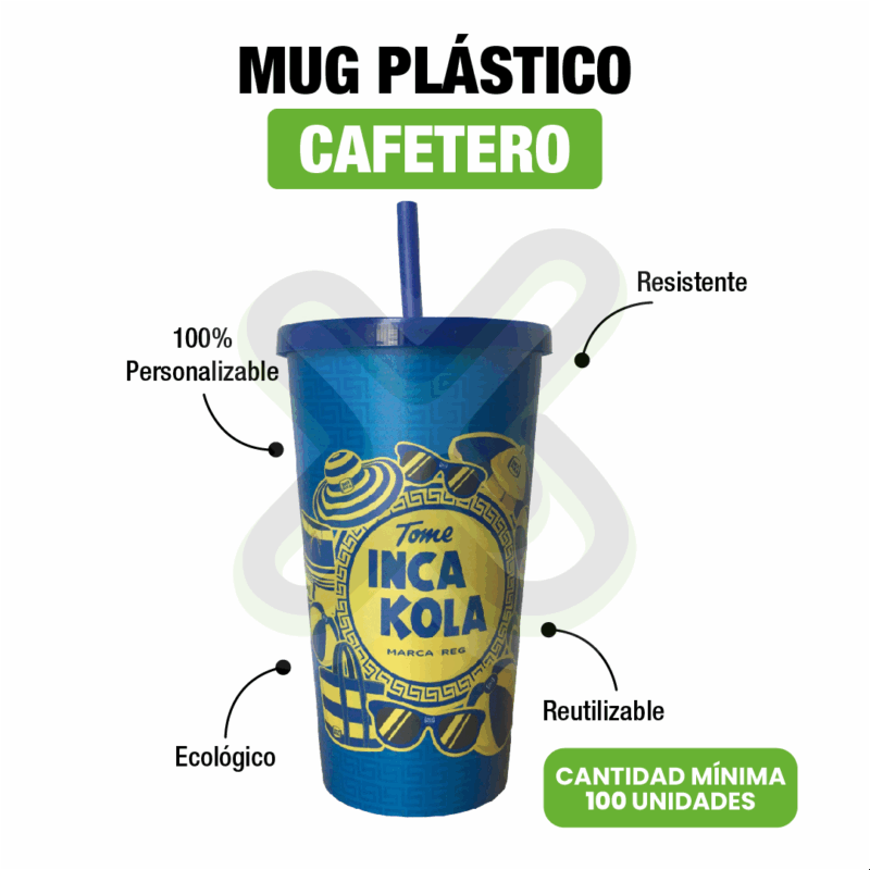 MUG PLASTICO CON SORBETE