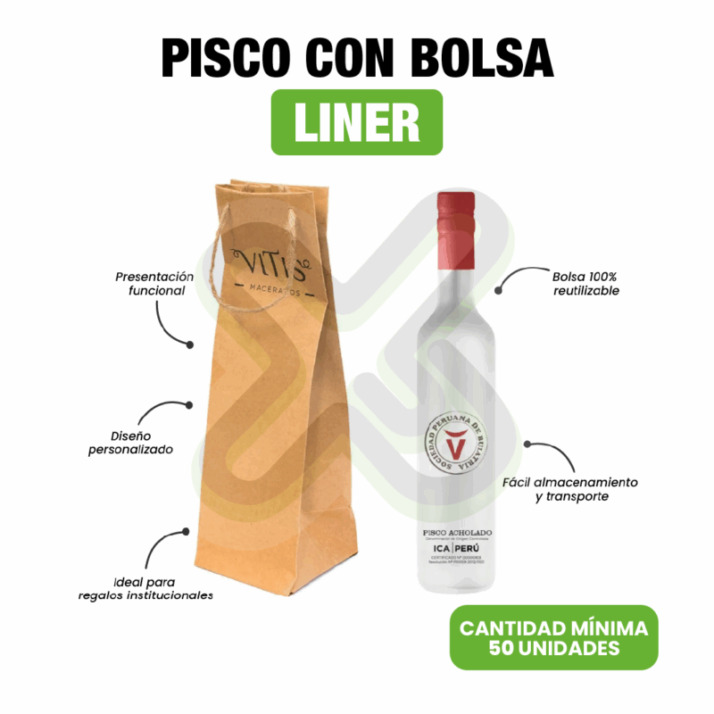 PISCO CON BOLSA DE LINER