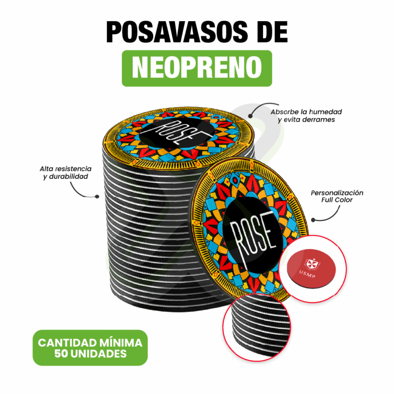 POSAVASOS DE NEOPRENO PUBLICITARIO