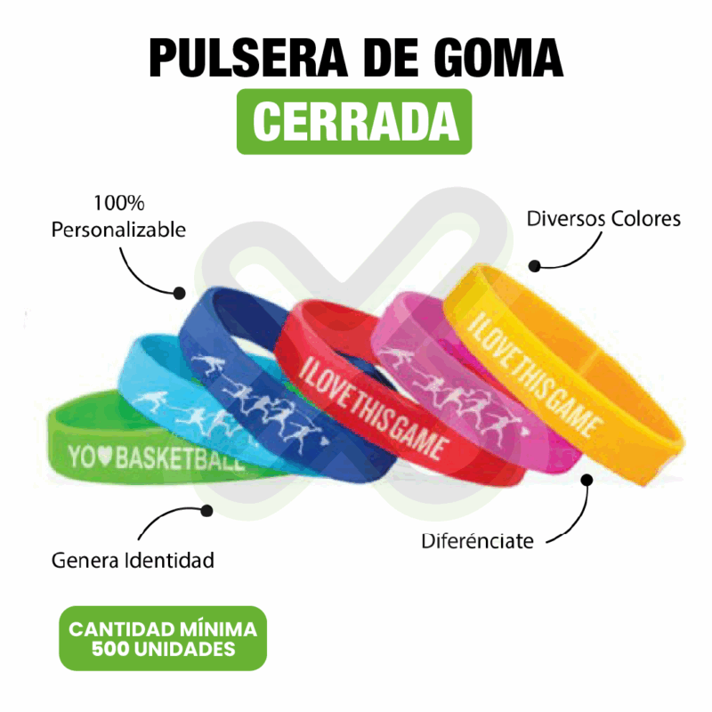 PULSERA DE GOMA CERRADA