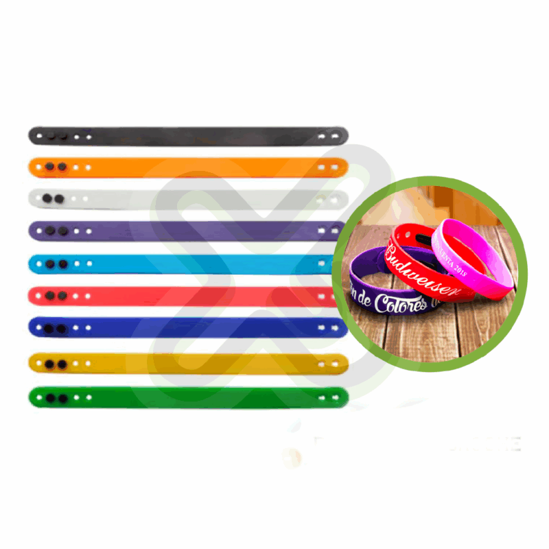 PULSERA DE GOMA CERRADA CON BAJO RELIEVE - Image 3