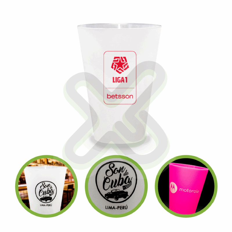 VASO PAVONADO TRIANGULAR 20 onz CON LOGO PUBLICITARIO - Image 2