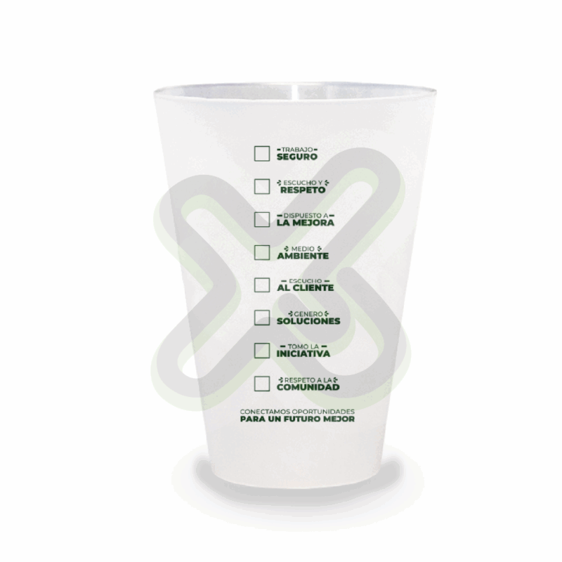 VASO PAVONADO TRIANGULAR 20 onz CON LOGO PUBLICITARIO - Image 3
