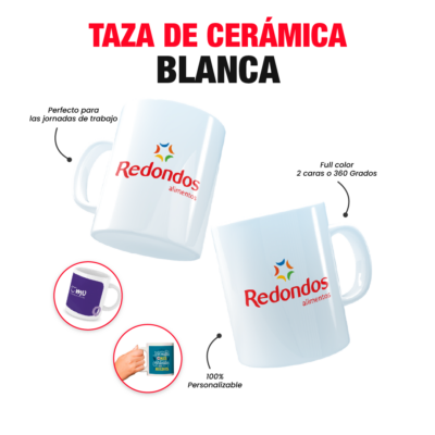 Taza de Cerámica Blanca