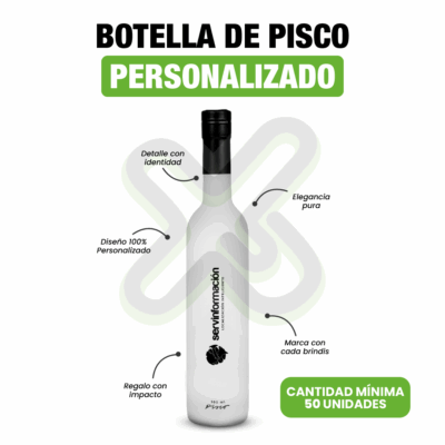 BOTELLA DE PISCO PERSONALIZADO
