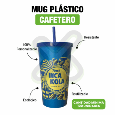MUG PLASTICO CON SORBETE