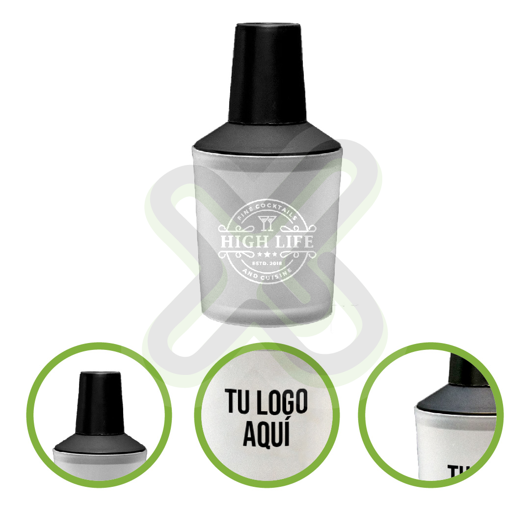 SHAKER CON VASO PAVONADO 12onz CON LOGO PUBLICITARIO - Image 3