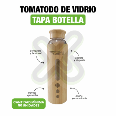 TOMATODO DE VIDRIO TAPA BOTELLA