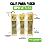Caja Para Pisco Tipo Vitrina personalizado para empresas