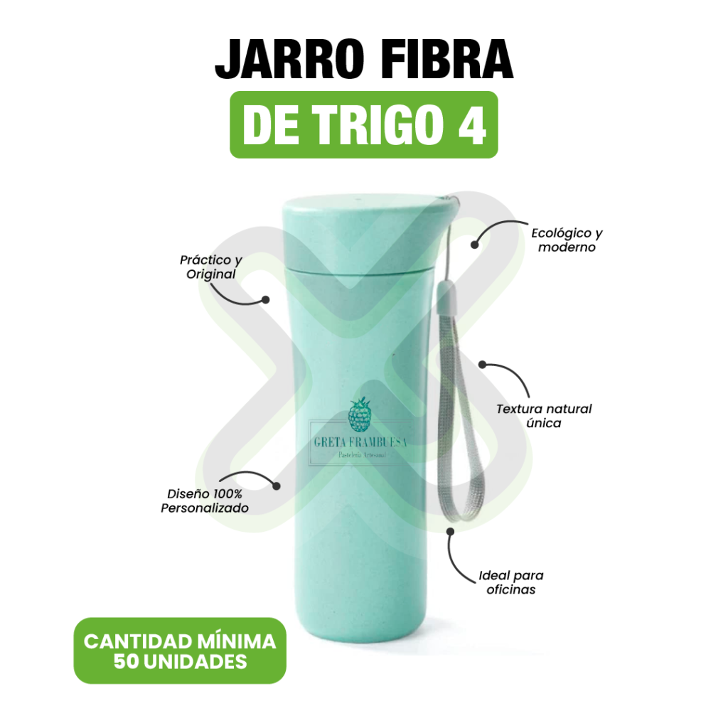 Jarro Fibra De Trigo 400Ml personalizado para empresas