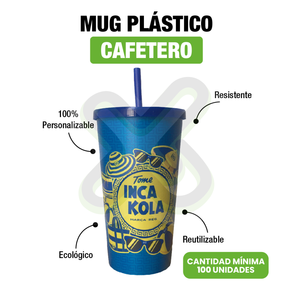 Mug Plastico Con Sorbete personalizado para empresas