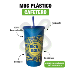 Mug Plastico Con Sorbete personalizado para empresas