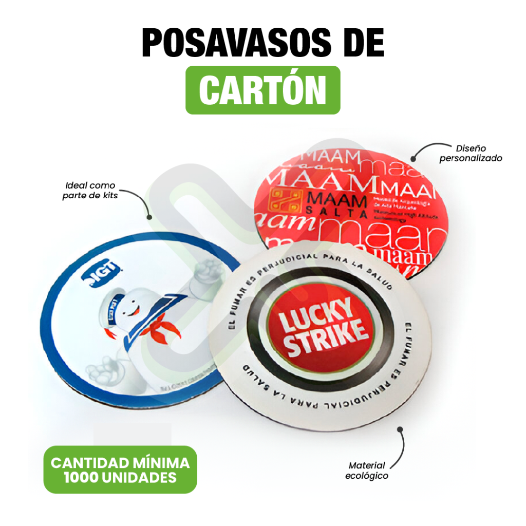 Posavasos De Carton personalizado para empresas