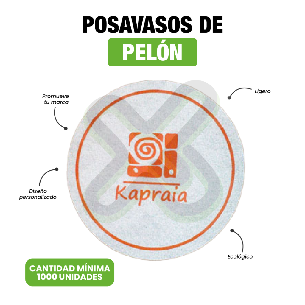 Posavasos De Pelon personalizado para empresas