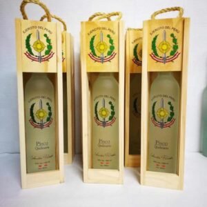 Pisco 500 Ml Con Caja De Madera personalizado para empresas