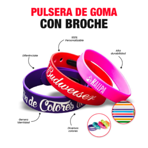 Pulsera De Goma Con Broche personalizado para empresas