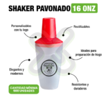 Shaker Con Vaso Pavonado 16Onz Con Logo Publicitario personalizado para empresas