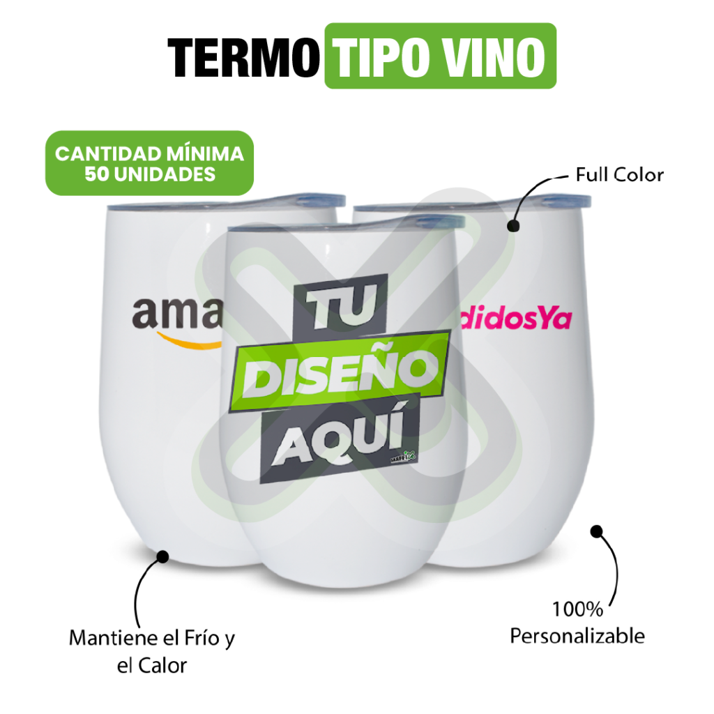 Termo Mug Tipo Vino personalizado para empresas