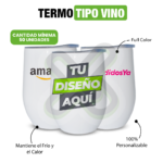 Termo Mug Tipo Vino personalizado para empresas
