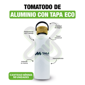 Tomatodo De Aluminio Con Tapa Eco personalizado para empresas