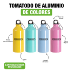 Tomatodo De Aluminio Colores personalizado para empresas