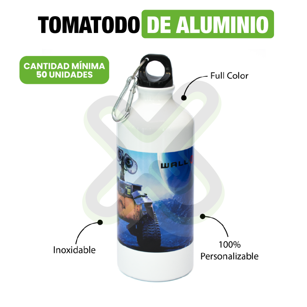 Tomatodo De Aluminio Sublimado personalizado para empresas