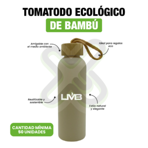 Tomatodo Ecologico De Bamboo personalizado para empresas