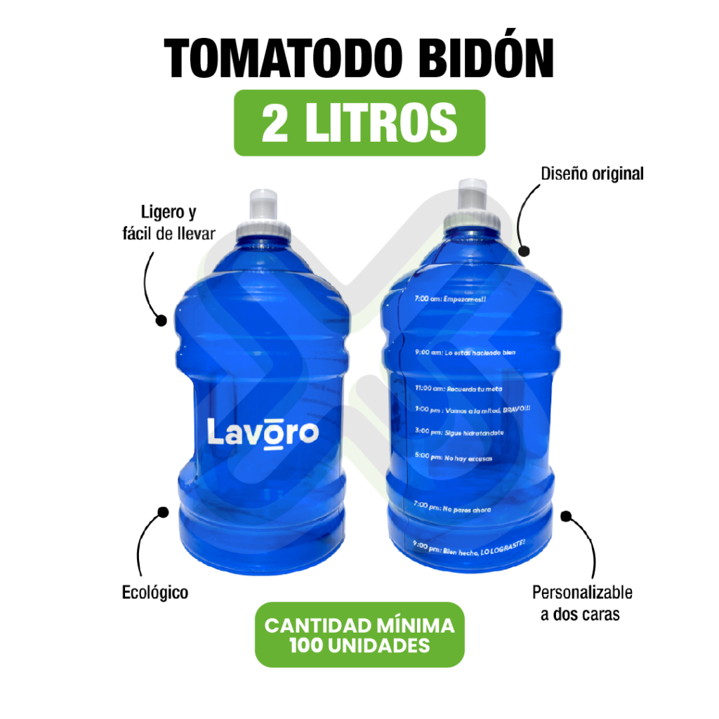 Tomatodo Publicitario Tipo Bidon 2L personalizado para empresas