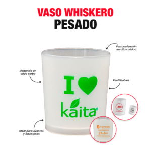 Vaso Whiskero Pesado personalizado para empresas