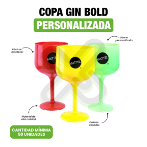 Copas Gin Bold Personalizado personalizado para empresas